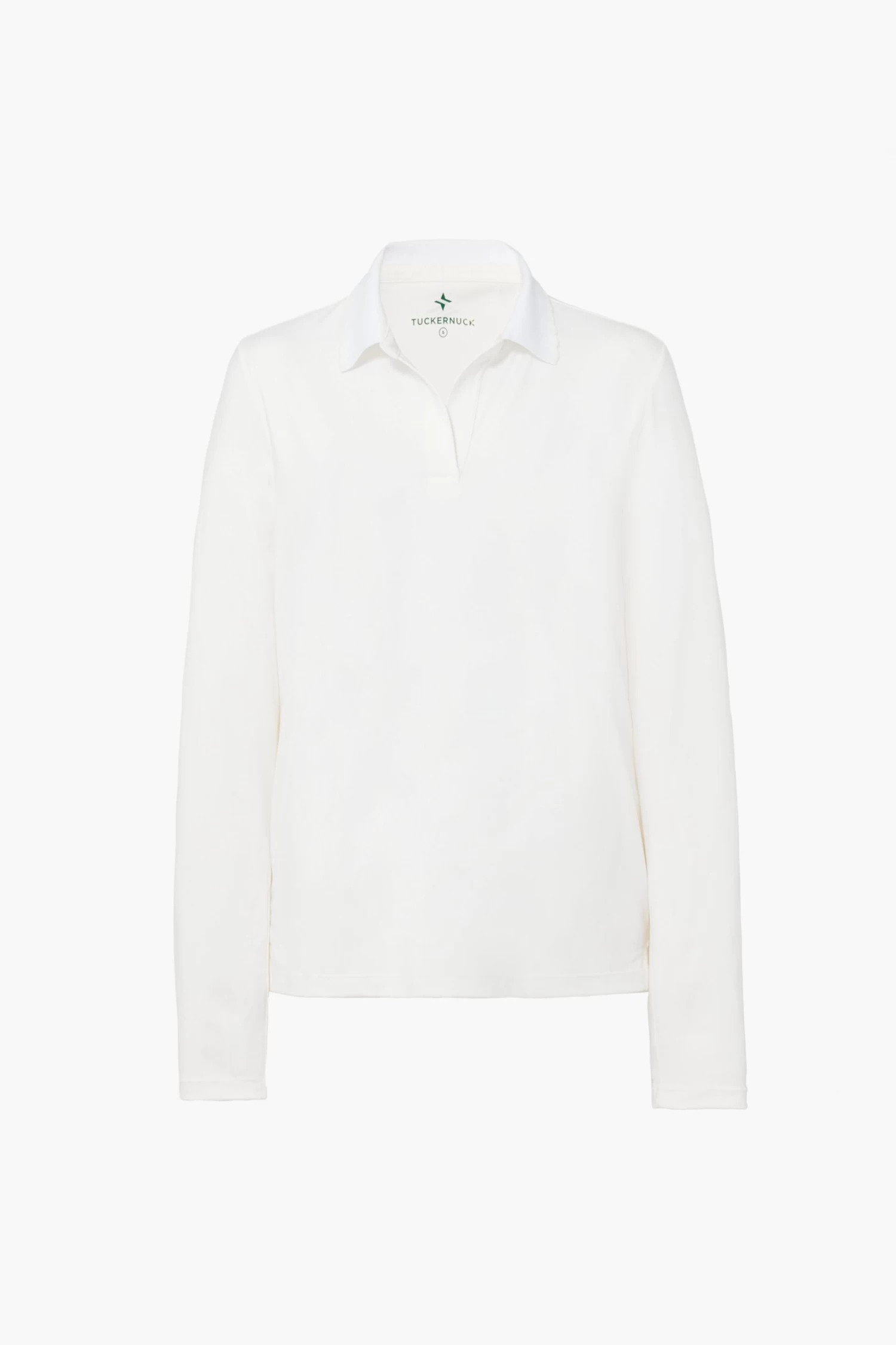 White Long Sleeve Caroline Polo 6 White Long Sleeve Caroline Polo - Image 6