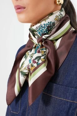 Sharp Floral Medium Silk Scarf -Vogue Vista Clothing 0B85lkc4g2C1kSH7hPqLLpJz1wS0RxHW 1