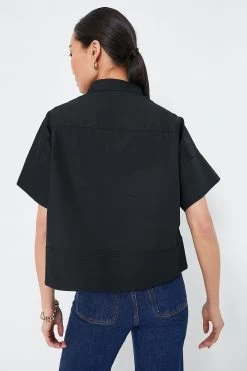 Black Trapunto Stitch Sofia Shirt -Vogue Vista Clothing 2eJekiPfS87LHVBCSqdp4W1wTcnXNw5I 1