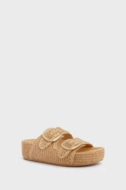 Loeffler Randall Natural Chunky Woven Raffia Sandals