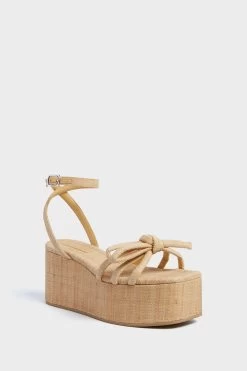 Loeffler Randall Natural Raffia Hudson Platform Sandals
