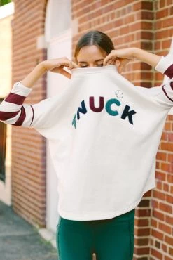 White Varsity Ally Swing Sweatshirt -Vogue Vista Clothing 3Td2arZ79SiVPFJxvrsqx8ww4QnXynLD 1