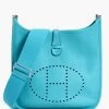 Hermes Blue Jean Evelyn 3 PM Taurillon Clemence Leather Crossbody