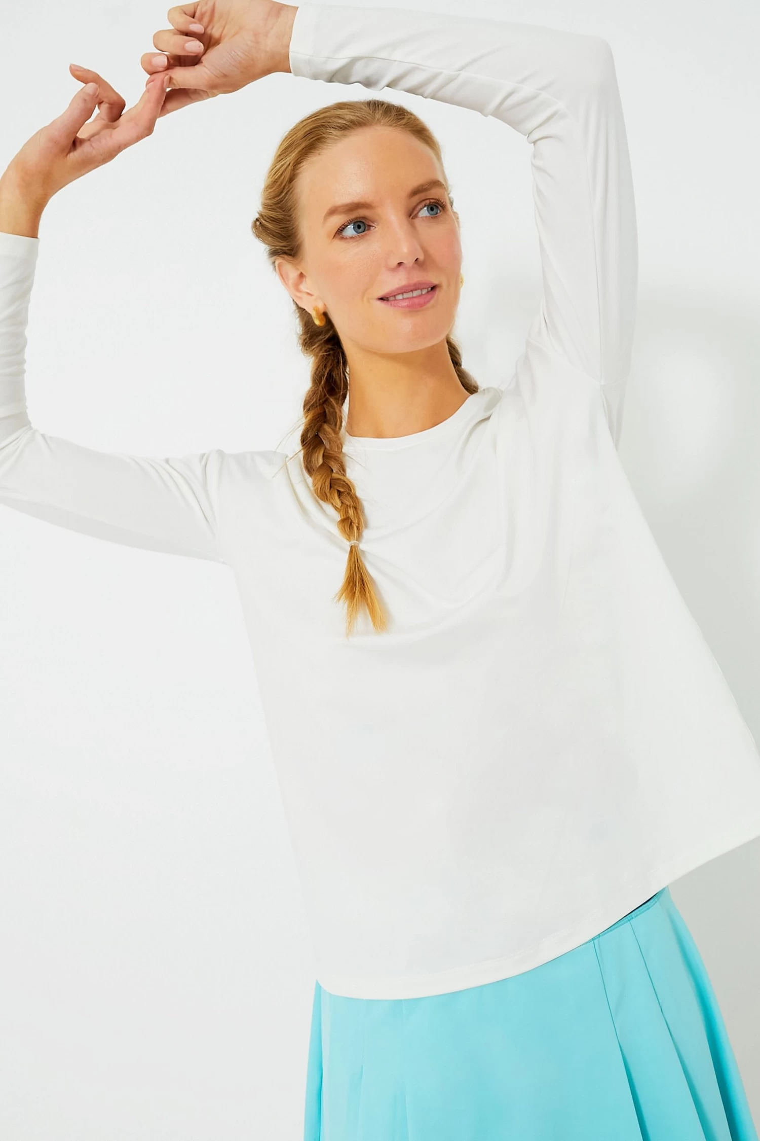 White Long Sleeve Ryan Boyfriend Tee 1 White Long Sleeve Ryan Boyfriend Tee