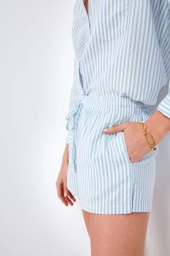 Blue Oxford Stripe Dora Short 7 Blue Oxford Stripe Dora Short -Vogue Vista Clothing 49aQNw1OkZDJVTo0fZgJBxrbxz7GcDh1 1