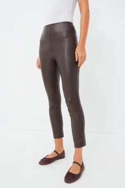 Brown Leather Leggings