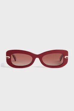 Burgundy Kate Sunglasses