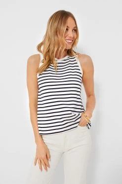 Navy Stripe Anthos Cotton Tank
