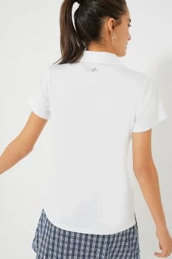 White Short Sleeve Caroline Polo -Vogue Vista Clothing 6Zj5MXlAr3JpE9E8zKp8QdPhu2skLXge 1