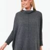 Charcoal Turtleneck Soft Sweater