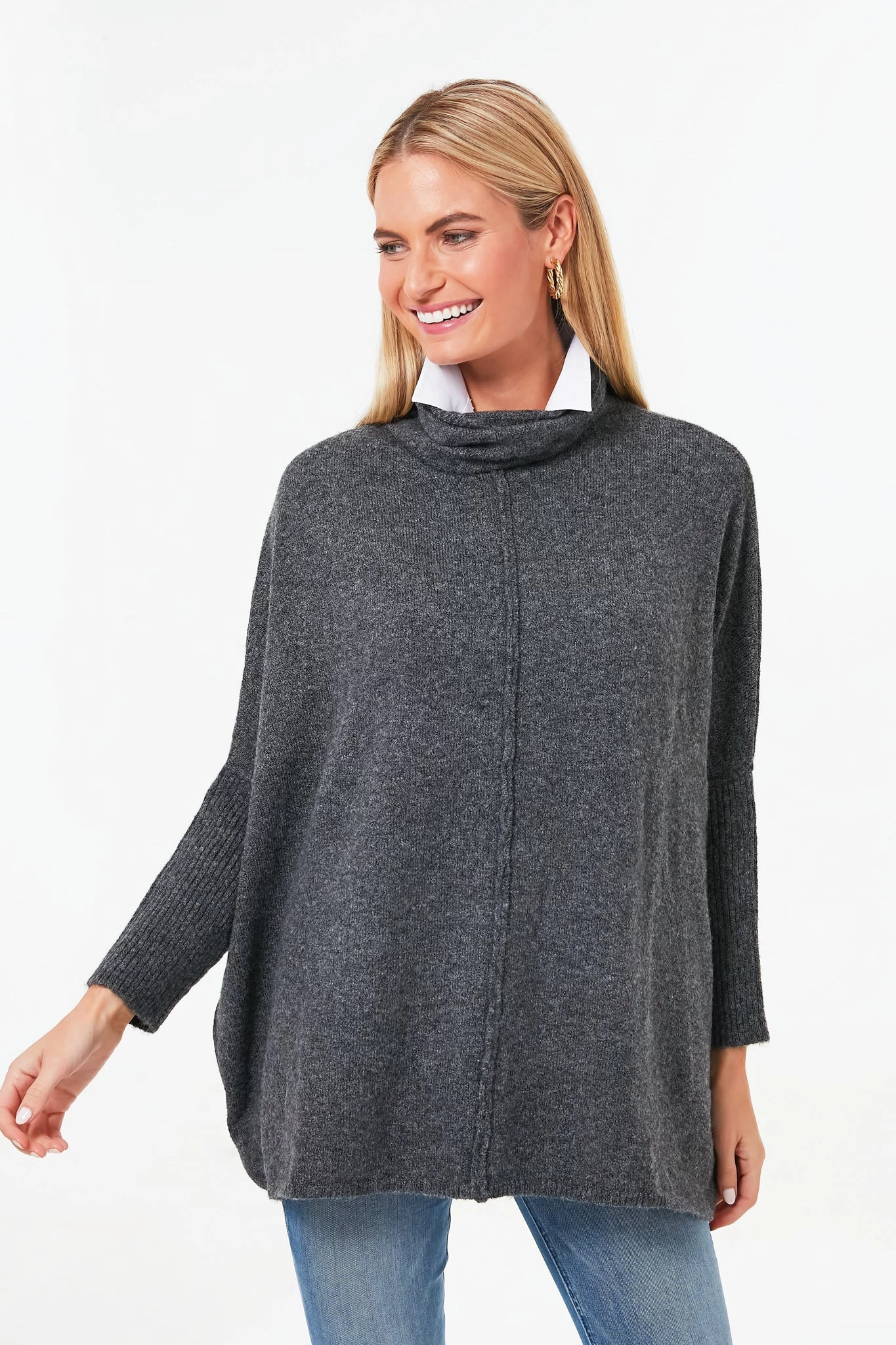 Charcoal Turtleneck Soft Sweater 1 Charcoal Turtleneck Soft Sweater