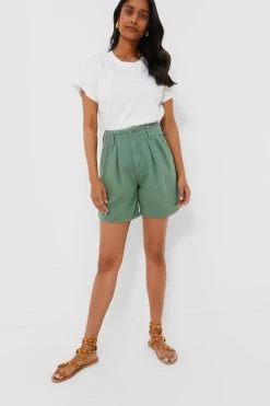 MOTHER Hedge Green The Pleated Chute Prep Short -Vogue Vista Clothing 6x943M5YD5kns83q9el8Zw1XxrwZOmsG 1