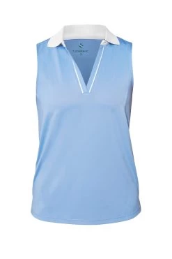 Boogie Down Blue Sleeveless Caroline Polo -Vogue Vista Clothing 7HAbkJgUrXvwHATx8Nmcpyy8k0qIfPzA 1