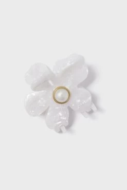 Mother Of Pearl Lily Claw Clip