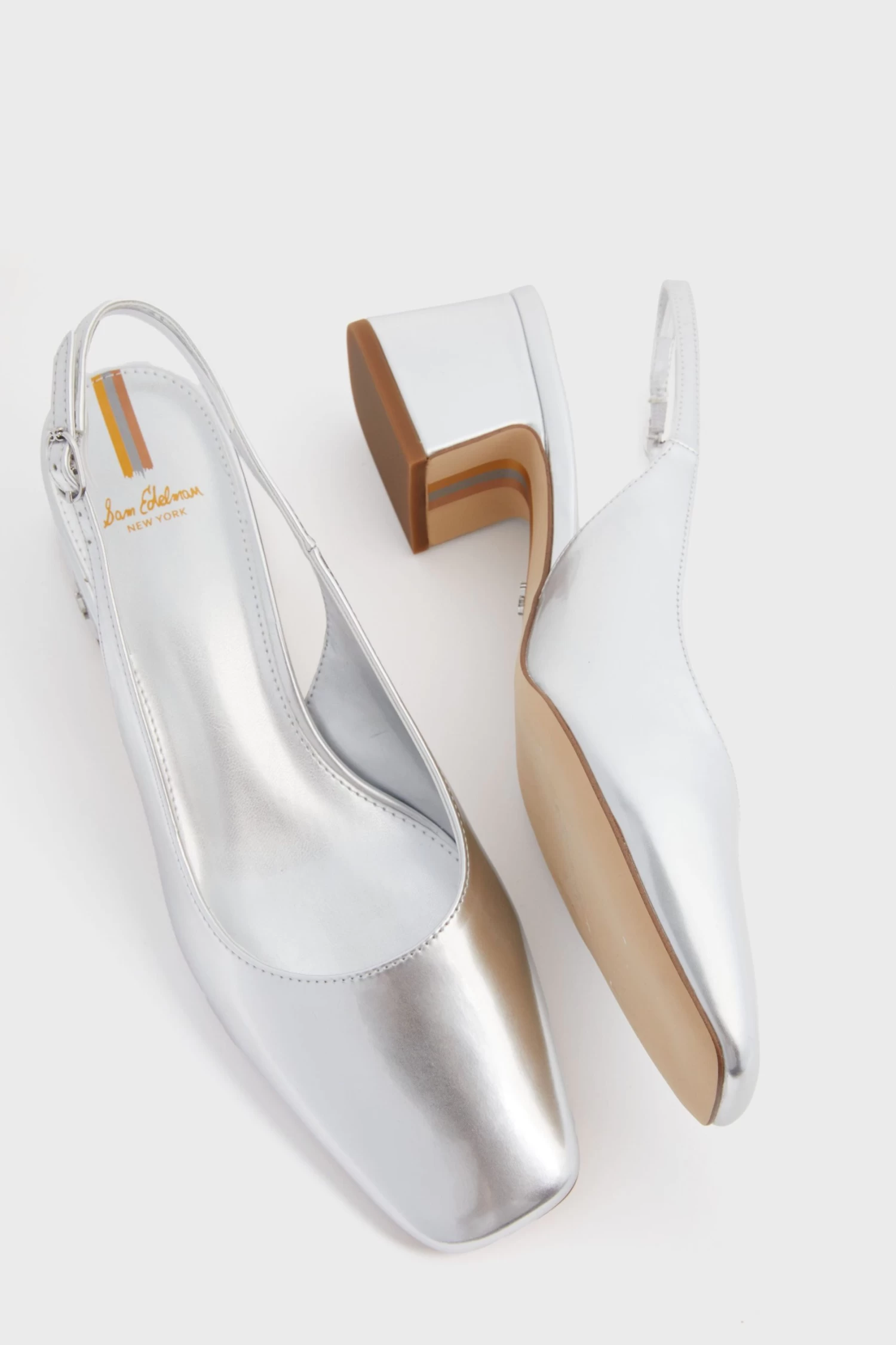 Sam Edelman Soft Silver Terra Heels 5 Sam Edelman Soft Silver Terra Heels - Image 5