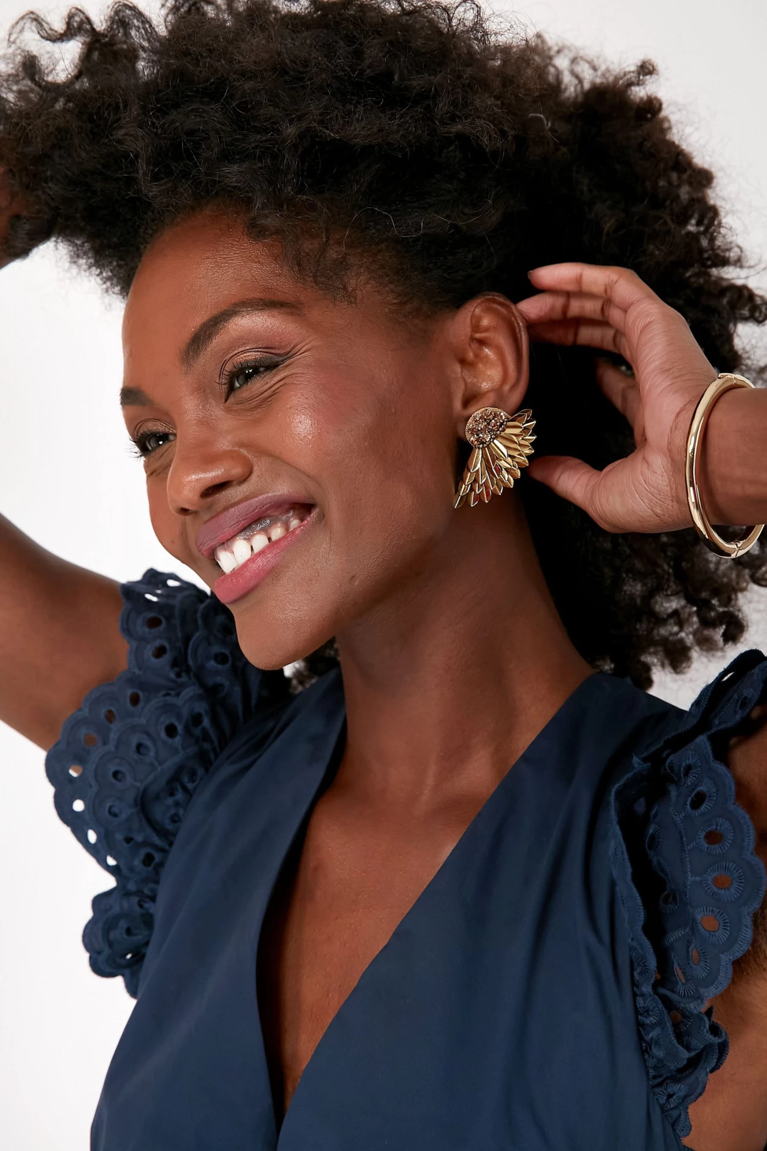 Gold Perry Earrings 2 Gold Perry Earrings - Image 2