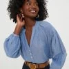 Vanessa Bruno Chambray Nipoa Button Blouse
