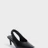 ANINE BING Black Nina Heels With Metal Toe Cap