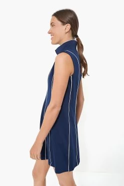 Navy Roxana Half Zip Golf Dress -Vogue Vista Clothing 8MRBbxHosQ5xBqTOFCFI5OBGdbNjn0Xf 1