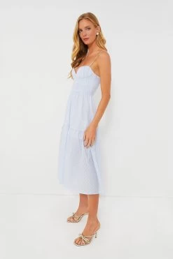Blue Stripe Sasha Midi Dress -Vogue Vista Clothing 9SkfhcmyZuSKdHAOQjhiM0G2aamoHMip 1