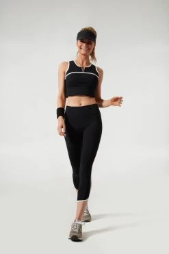 Black Piped Jean Bra Top