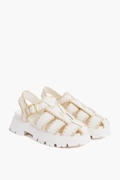 Loeffler Randall Cream Leather Talia Platform Fisherman Sandal -Vogue Vista Clothing ByMkJRIBb7A02iatV6MtfBJzRDexffeC 1