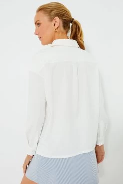 White Long Sleeve Performance Cotton Harrison Polo -Vogue Vista Clothing C42UKHXQl3uppWzyOfjxRcPlzdDp5LDs 1