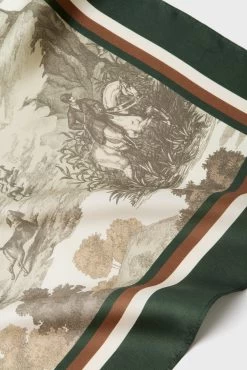 Foxhunt Toile Medium Silk Scarf -Vogue Vista Clothing CLTO8WHWmuHfeiavdBAA5YhjCPsabLNS 1