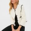 Cream & Black Trim Audrey Jacket