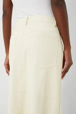 Ecru Vegan Leather Midi Skirt -Vogue Vista Clothing Cc6JEKtOrcFxLBO5WDtqd3wzeUeYWSNJ 1