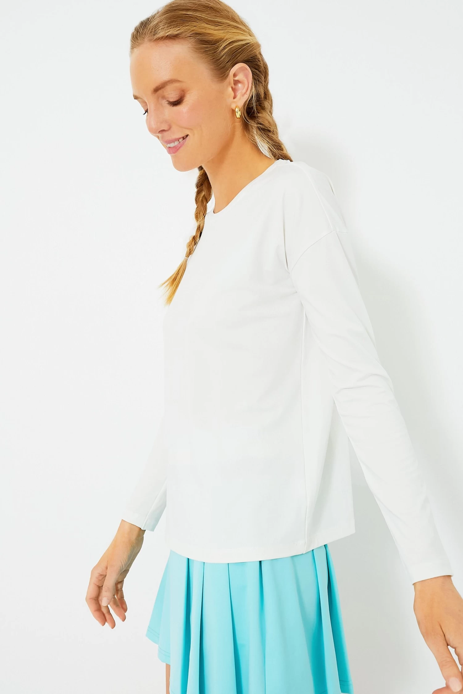 White Long Sleeve Ryan Boyfriend Tee 3 White Long Sleeve Ryan Boyfriend Tee - Image 3