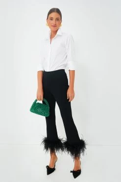 Black Feather Compression Knit Ashford Pants -Vogue Vista Clothing Cx8ClnMjp8k9yBDlUX2kML8ODLxGlrEm 1