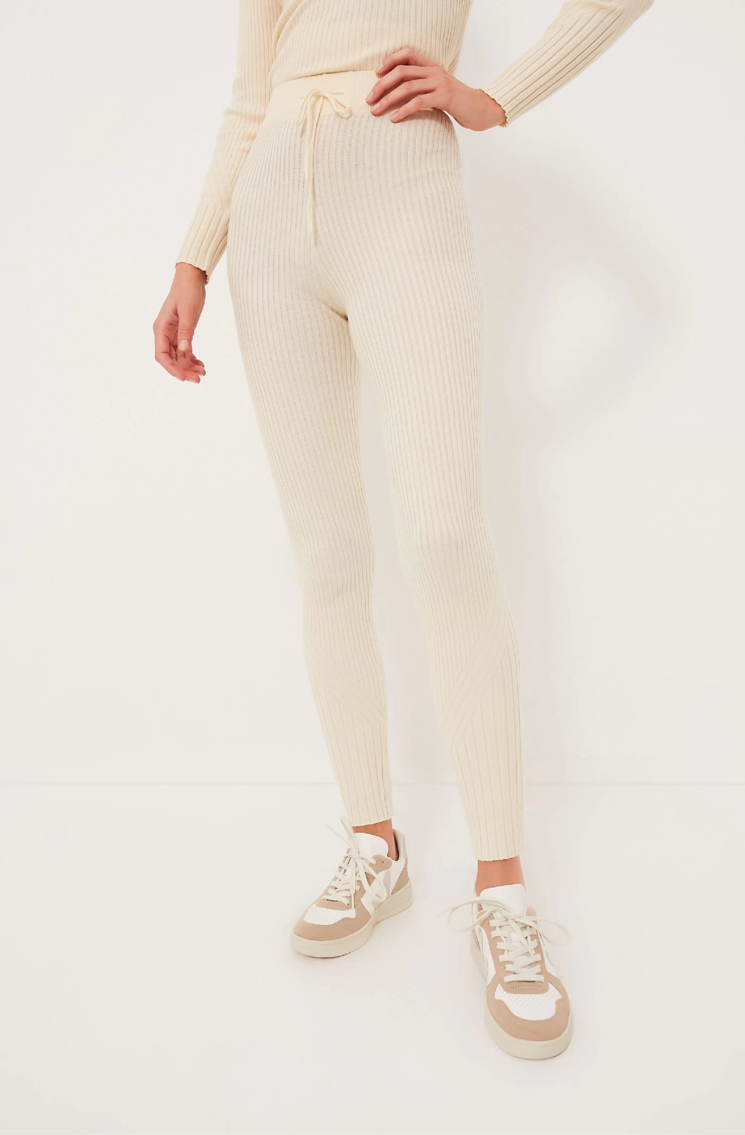 Varley Whitecap Grey Mocado Rib Knit Legging 1 Varley Whitecap Grey Mocado Rib Knit Legging