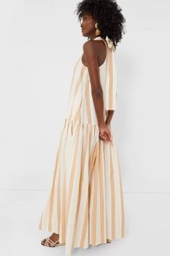 Staud Sand Stripe Midi Marlowe Dress -Vogue Vista Clothing D2UytWiHpQL1KXzKNThfERjHWuAdf9L6 1