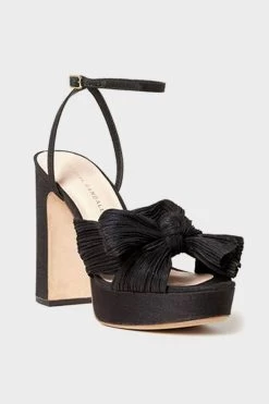 Loeffler Randall Black Taffeta Natalia Heels