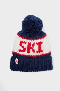 Exclusive Navy And Hot Red Ski Beanie