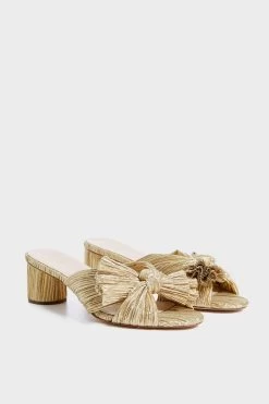 Loeffler Randall Gold Emilia Pleated Knot Mules -Vogue Vista Clothing DvW1YgW4DkKxoXQebqK6Wp7athtFrCMC 1