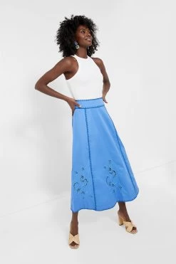 Blue Rosalie Skirt -Vogue Vista Clothing DxZIRRWPi4qJH9tAj0gkNqnreVHzTDX1 1