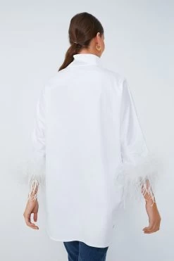 White Feather Willow Blouse -Vogue Vista Clothing EyoSfMb2XCUAnnMPshzhBrqNmNnud6BL 1