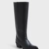 Black Leather Tall Boot