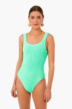 Lime Classic Square Neck One Piece