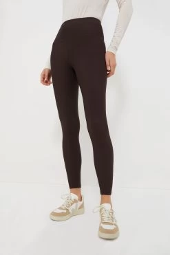 Varley Chocolate Torte Let's Move Rib Hi Legging 25