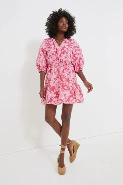 Pink Floral Matilda Mini Dress -Vogue Vista Clothing G27uwny7JMOhbatDKLliSa3JTjfYQsMQ 1