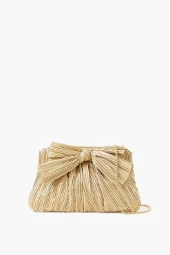 Loeffler Randall Gold Rayne Pleated Frame Clutch