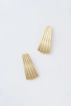Gold Ripple Earrings