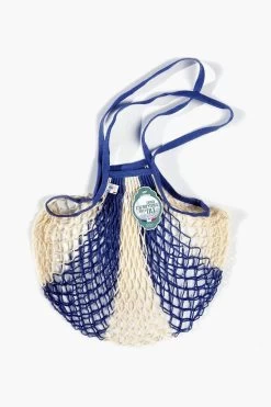 Blue And White Stripe French Market Bag