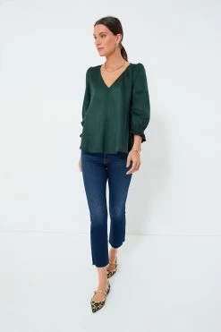 Malachite Suede Easton Blouse -Vogue Vista Clothing HneaFibqB726vrtY2eBSEbqgpIDN1KEI 1