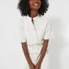 Isabel Marant Etoile Ecru Kiara Summer Cotton Poplin Romper