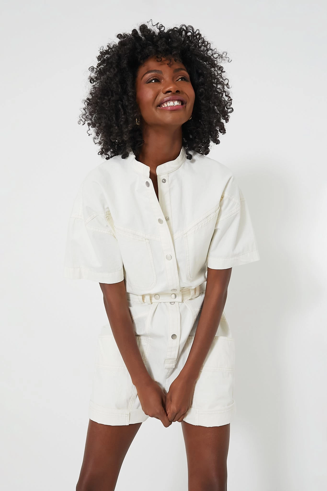 Isabel Marant Etoile Ecru Kiara Summer Cotton Poplin Romper 1 Isabel Marant Etoile Ecru Kiara Summer Cotton Poplin Romper