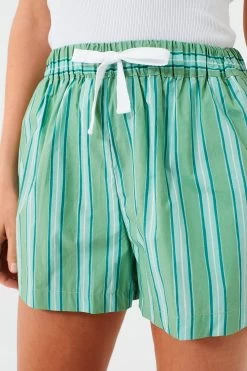 Green Akaia Stripe Amaro Shorts -Vogue Vista Clothing IMqBSIsWOrE9zkTYdPbkt7XJZWzTuPmP 1